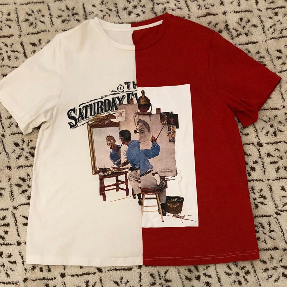🔥Colorblock Norman Rockwell Saturday evening post🔥